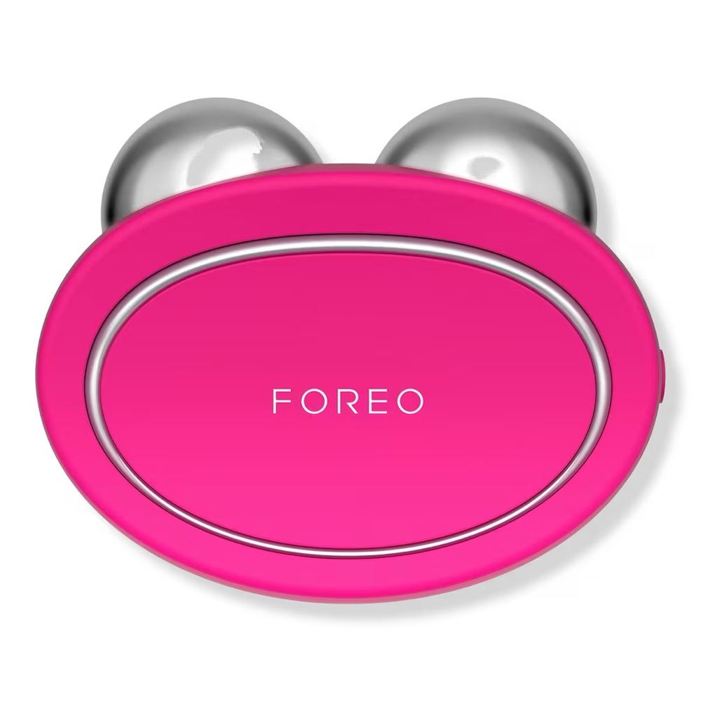 FOREO Fuchsia Skincare Tool with Silver Accents